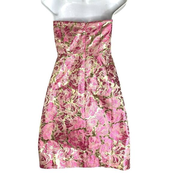Lilly Pulitzer RAYA Dress Metallic Multi Pirates Bootyniere Jacquard Pink 8 - Picture 4 of 12